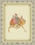 Dhola Maru Art - Rajashthani Miniature Painting Maharaja And Maharani On Camel. Vector illustration frame.