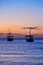 Dhow boats. Zanzibar, Tanzania, Africa. Kendwa