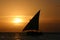 Dhow at sunset