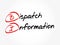 DI - Dispatch Information acronym, business concept background