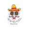 Dia De Los Muertos logo, traditional Mexican Day of the Dead, design element can be used for holiday party banner