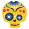 Dia de los muertos, painted skull with ornaments