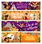 Dia de los Muertos skeletons, Day of Dead banners