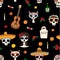 Dia de muertas seamless pattern, great design for any purposes. Vector eps10.