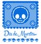 Dia de Muertos, Day of the death spanish text mexican traditional holiday decoration elements