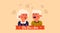 Dia dos avÃ³s illustration vector. Flat illustration of happy grandparents` day