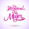 Dia internacional de la Mujer, Spanish translation: International womens day