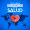 Dia mundial de la Salud - World health day april 7 spanish text