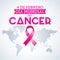 Dia mundial del Cancer - World Cancer Day 4 february spanish text