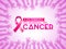 Dia mundial del Cancer - World Cancer Day 4 february spanish text. Pink ribbon with colors hands up background