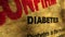 Diabetes confirm grunge concept