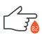 Diabetes Day icon - finger with blood drop