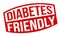 Diabetes friendly grunge rubber stamp