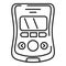 Diabetes glucometer icon, outline style