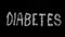 Diabetes spelled out in sugar blowing away