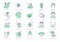 Diabetes symptoms line icons. Vector illustration include icon - sexual loss, diarrhea, disorientation, depression