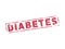 Diabetes vector rubber stamp