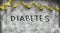 Diabetes word written on white scattered sugar