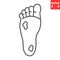Diabetic foot line icon