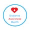 Diabetic icon in a circle on a white background. World Day Diabetes, Medical animation. Medical concept. Modern style logo for nov