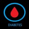 Diabetic icon in a circle on a white background. World Day Diabetes, Medical animation. Medical concept. Modern style logo for nov