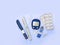 Diabetic kit: glucometer, test strips, lancet, metformin tablets