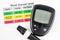 The diabetic measurement or Fast Accurate Blood Glucose meter