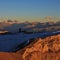 Diablerets Glacier and Quille Du Diable just before sunset. Glacier 3000.