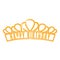 Diadem icon, decorative shiny royal head wear
