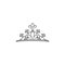 diadem, woman, crown line icon. Signs and symbols can be used for web, logo, mobile app, UI, UX