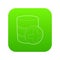 Diagnosis database icon green vector