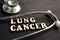 Diagnosis Lung cancer and stethoscope