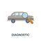 Diagnostic flat icon. Color simple element from car servise collection. Creative Diagnostic icon for web design