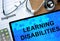 Diagnostic form with diagnosis Learning disabilities.