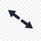 Diagonal arrow transparent icon. Diagonal arrow symbol design fr