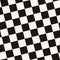 Diagonal checkered seamless pattern. Black and white vector geometric texture