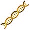 Diagonal dna chain science golden color