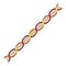 Diagonal dna chain science golden color