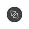 Diagonal enlarge button icon vector
