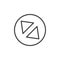Diagonal enlarge line icon