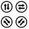 Diagonal Flipping Arrows rubber seal stamp watermark. Icon vector symbol. Sticker on a white background.