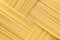 Diagonal geometric pattern of pasta bavette