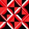 Diagonal Grid Design: Cubist Geometric Fragmentation In Black And Red