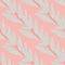 Diagonal lined blue branches with dots in pastel pink background. Seamless floral pattern