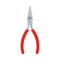Diagonal pliers red wrench tools mechanic design vector icon. Manual carpenter power repair construction equipment