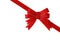 Diagonal red gift bow