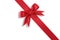 Diagonal red gift bow