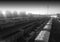Diagonal Russian industrial railroad city background