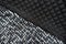 Diagonal seam - black polyester and grey tweed