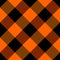 Diagonal tartan Halloween plaid